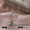 304 Stainless Steel Enamel Planet Pendant Necklaces for Women FB4666-4-1