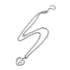 201 Stainless Steel Singapore Chain Necklaces NJEW-C042-11P-3