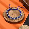 Adjustable Alloy Braided Beads Bracelets BJEW-JB10919-2