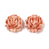 Synthetic Coral Dyed Carved Beads SHEL-Z003-03C-1