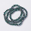 Electroplate Transparent Glass Beads Strands EGLA-A034-T8mm-Q15-2