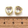 Brass Micro Pave Clear Cubic Zirconia Beads ZIRC-I070-144G-3