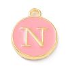 Golden Plated Alloy Enamel Charms X-ENAM-Q437-14N-1