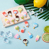 60Pcs 6 Style Resin Decoden Cabochons RESI-TA0001-36-6