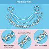   2set ABS Plastic Pearl Beaded Double-strand Shoe Charms Chains DIY-PH0007-07-4