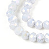 Anti-Tarnish Electroplate Rondelle Glass Beads Strands EGLA-T021-4mm-17-01-3
