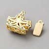 Golden Plated Brass Box Clasps KK-CJC0001-39G-03-2