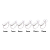 Cat Shape Brass Shell Cuff Ring Settings KK-T076-65P-4