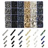 240Pcs 24 Styles Glass Twisted Bugle Beads SEED-YW0003-12-1