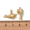 Brass Enamel Pendants KK-K305-01G-4