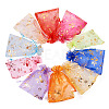 100Pcs 10 Colors Organza Drawstring Jewelry Pouches OP-TA0001-02-10