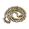 Electroplate Non-magnetic Synthetic Hematite Beads Strands G-Q486-89A-2