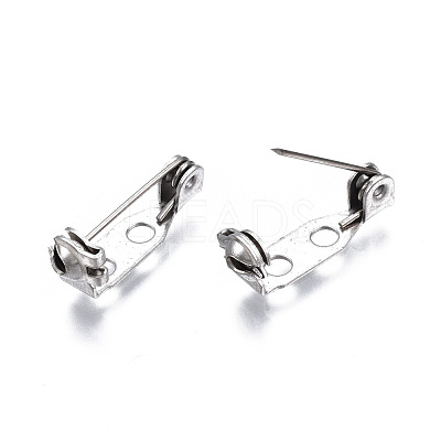 Tarnish Resistant 201 Stainless Steel Brooch Pin Back Safety Catch Bar Pins STAS-S117-022A-1