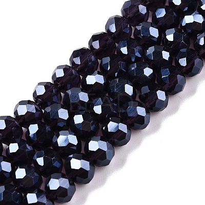 Electroplate Glass Beads Strands EGLA-A044-T6mm-A15-1