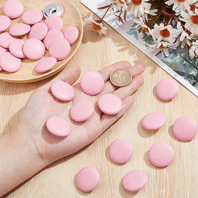 30Pcs Imitation Leather Snap Bottons BUTT-NB0001-90G-1