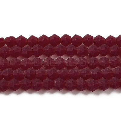 Imitate Austrian Crystal Frosted Glass Beads Strands EGLA-A039-T4mm-MD27-1