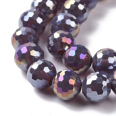 Electroplate Glass Beads Strands GLAA-E036-13C-1