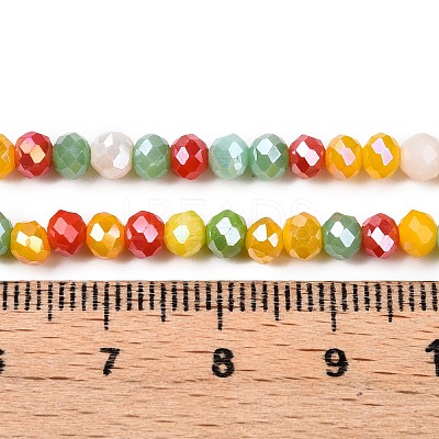 Electroplate Glass Beads Strands GLAA-T023-B16-08-1