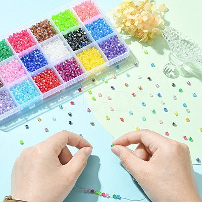 5400Pcs 18 Colors Transparent Acrylic Beads TACR-CJ0001-30-1