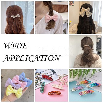 Platinum Plated Iron Hair Barrette Findings X-PJH1015Y-1