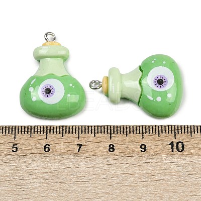 Halloween Opaque Resin Pendants LS-RESI-C062-02C-1