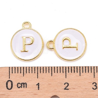 Golden Plated Alloy Charms LS-ENAM-S118-01P-1
