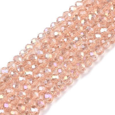 Electroplate Glass Beads Strands EGLA-A044-T2mm-B21-1