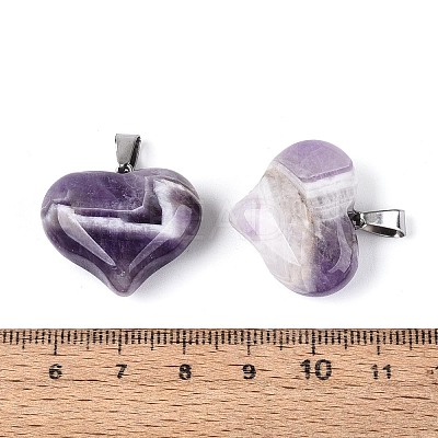 Natural Banded Amethyst Pendants G-N361-01P-03-1