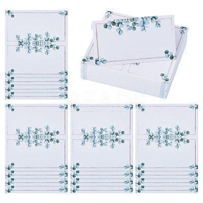 80Pcs Rectangle Paper Table Place Cards AJEW-TA0003-64B-1