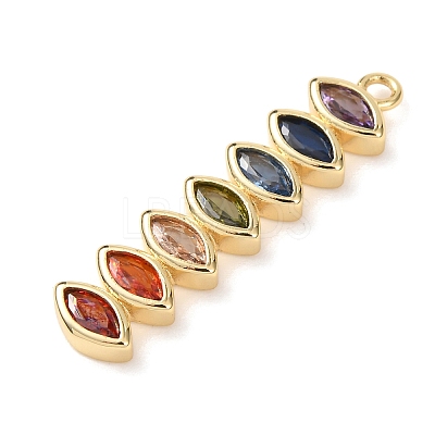 Brass Micro Pave Cubic Zirconia Pendants LS-KK-A295-06B-G-1