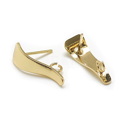 Brass Stud Earring Findings KK-N200-103-1
