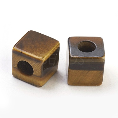 Natural Tiger Eye European Beads G-F580-B04-1