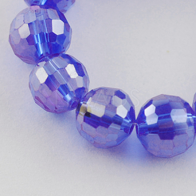 Electroplate Glass Bead Strands EGLA-R040-10mm-07-1