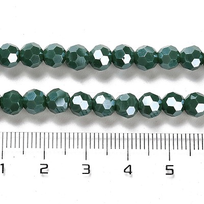 Electroplate Opaque Glass Beads Strands EGLA-A035-P6mm-A06-1