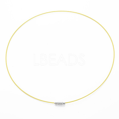 Stainless Steel Wire Necklace Cord DIY Jewelry Making TWIR-R003-02-1