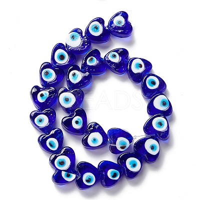 Handmade Evil Eye Lampwork Beads LAMP-F021-02G-1