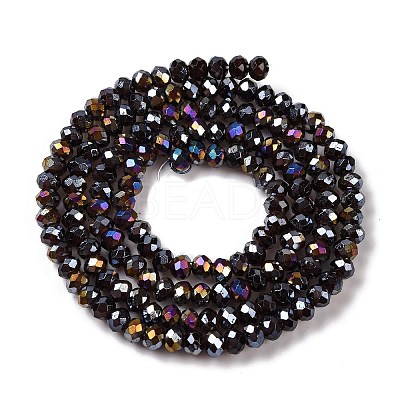 Baking Electroplate Glass Beads Strands X-DGLA-A039-J2MM-B20-1