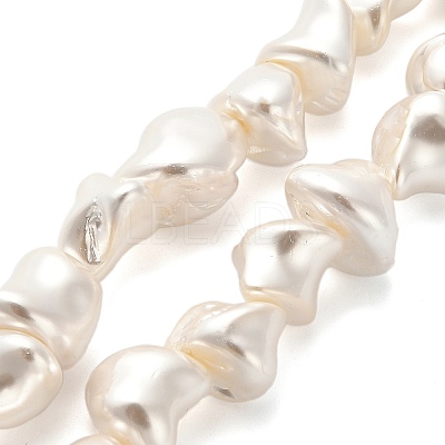Electroplated Shell Pearl Beads Strands BSHE-C009-01C-1