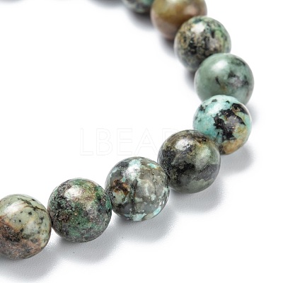 Natural African Turquoise(Jasper) Stretch Beaded Bracelets G-A185-01M-1