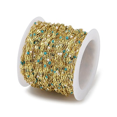 Rack Plating Brass Dapped Chains AJEW-Q153-03G-05-1