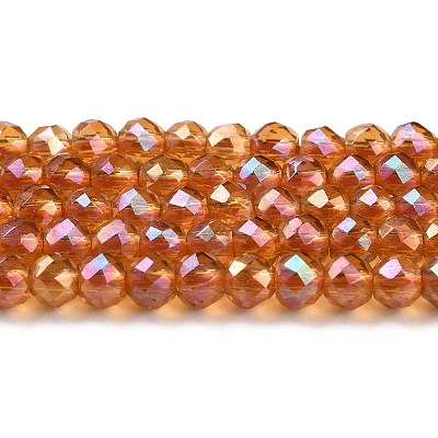 Electroplate Transparent Glass Beads Strands X1-GLAA-H021-01B-FR02-1