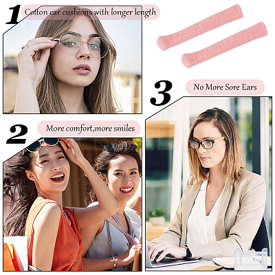 Polyester Eyeglasses Ear Grip AJEW-CN0006-74A-1