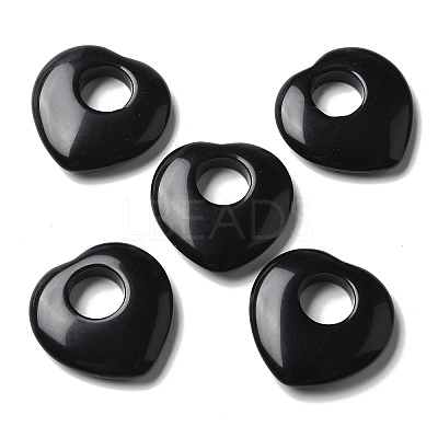 Natural Obsidian Hollow Pendants G-C167-06F-1