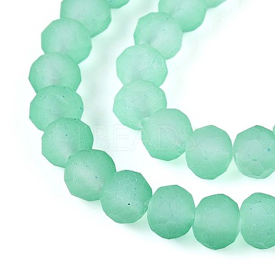 Baking Paint Frosted Glass Beads Strands X-FGLA-N003-6mm-03-1