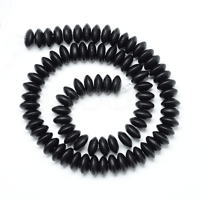 Synthetic Black Stone Beads Spacer Strands X-G-R359-4x8-02-1