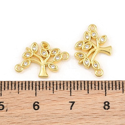 Brass Pave Clear Cubic Zirconia Connector Charms CU-CBA5CB0-09G-1