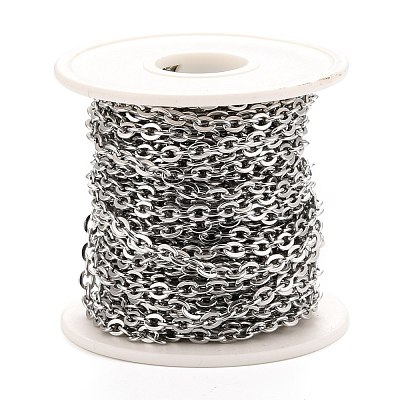 Tarnish Resistant 304 Stainless Steel Cable Chains CHS-K016-01P-1