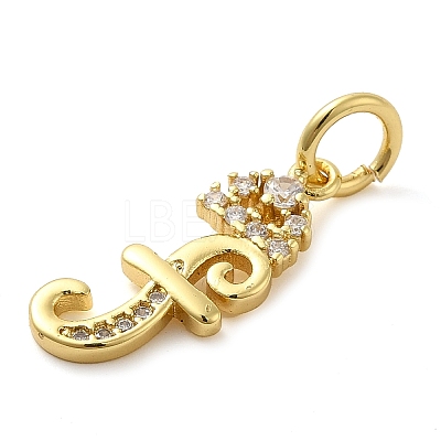 Brass Micro Pave Cubic Zirconia Pendants KK-M273-01G-F-1