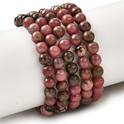Natural Rhodonite Beads Strands G-G735-10-4mm-1