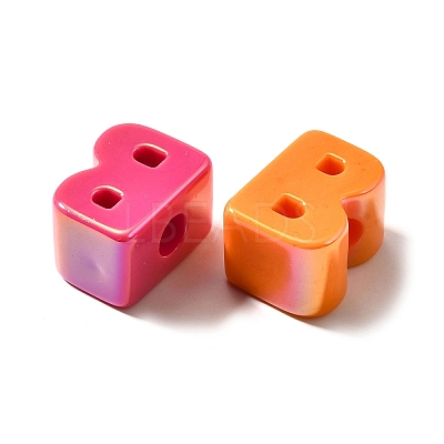UV Plating Opaque Acrylic European Beads SACR-Z007-01B-1